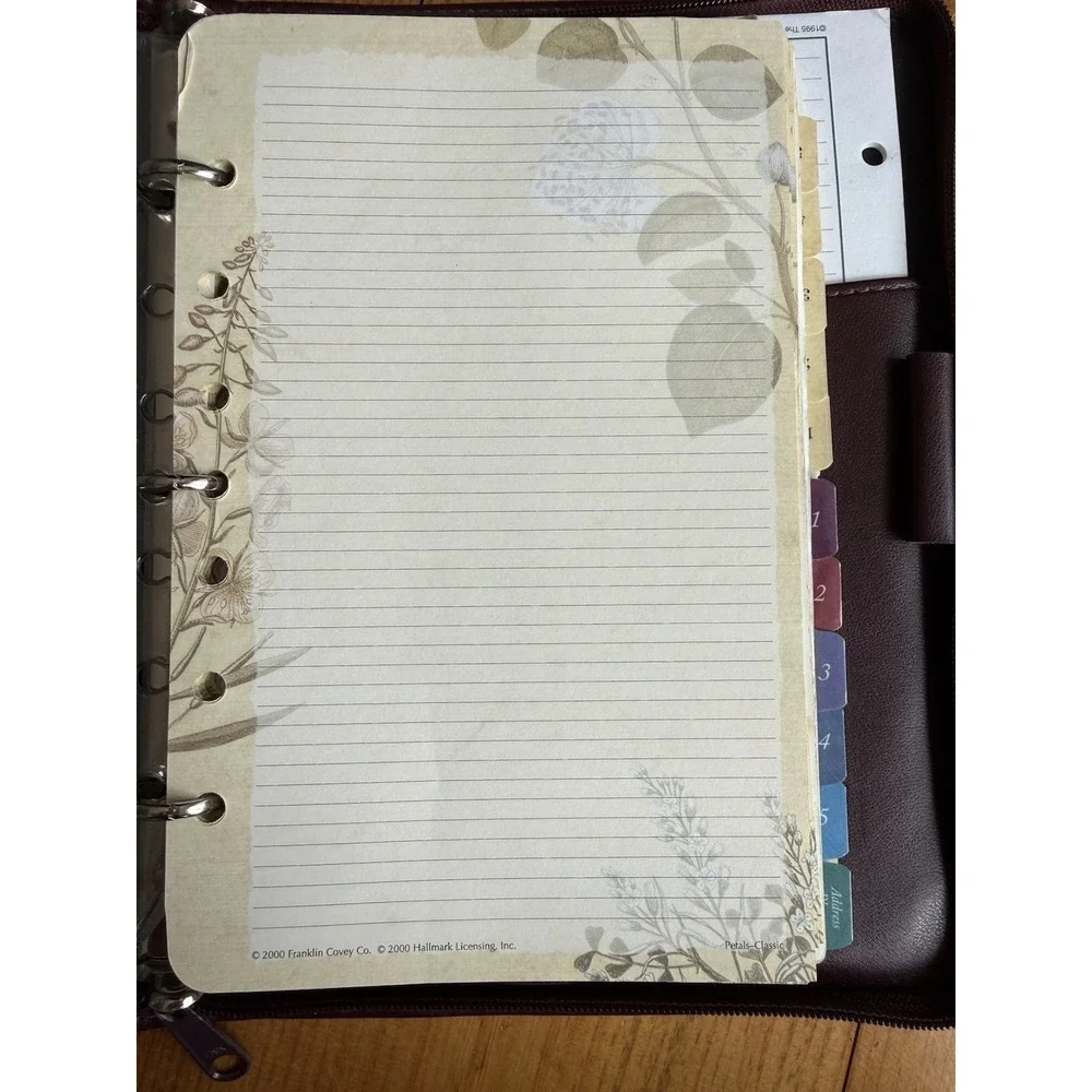 VTG Concord 5 Day RunnerTapestry Organizer Binder W Franklin Covey Inserts